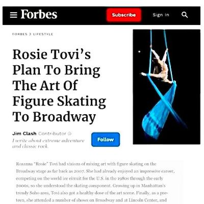 Forbes story on Rosie Tovi and the art of figure skating